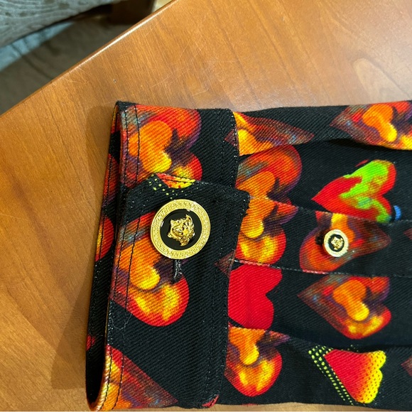 VERSACE men’s jean jacket/printed denim shirt - Picture 4 of 6